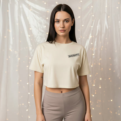 Naughty - Oversized Crop Top