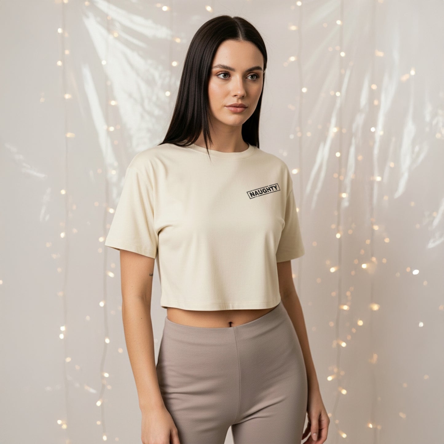 Naughty - Oversized Crop Top