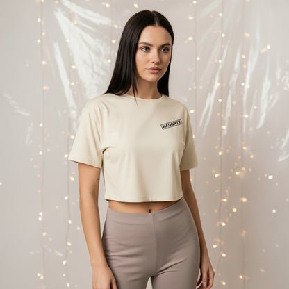 Naughty - Oversized Crop Top