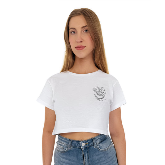 Eat Plants & Bloom - Oversized Crop Top