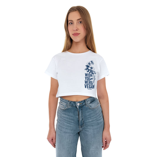 Wish you were Vegan - Oversized Crop Top