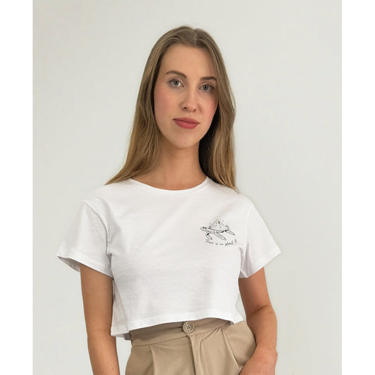 There is no planet B - Oversized Crop Top
