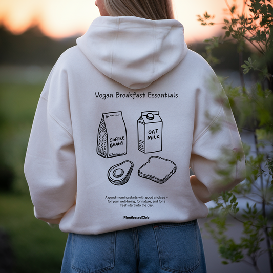 Vegan Breakfast Essentials - Sweat à capuche surdimensionné (unisexe)